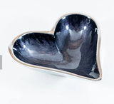 Brushed Black Extra Small Heart Dish 10cm