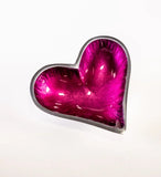 Brushed Pink Extra Small Heart Dish 10cm
