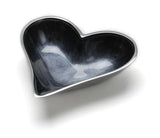 Brushed Black Small Heart Dish 15cm